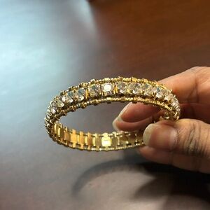 Gold and Silver Crystal Bracelet